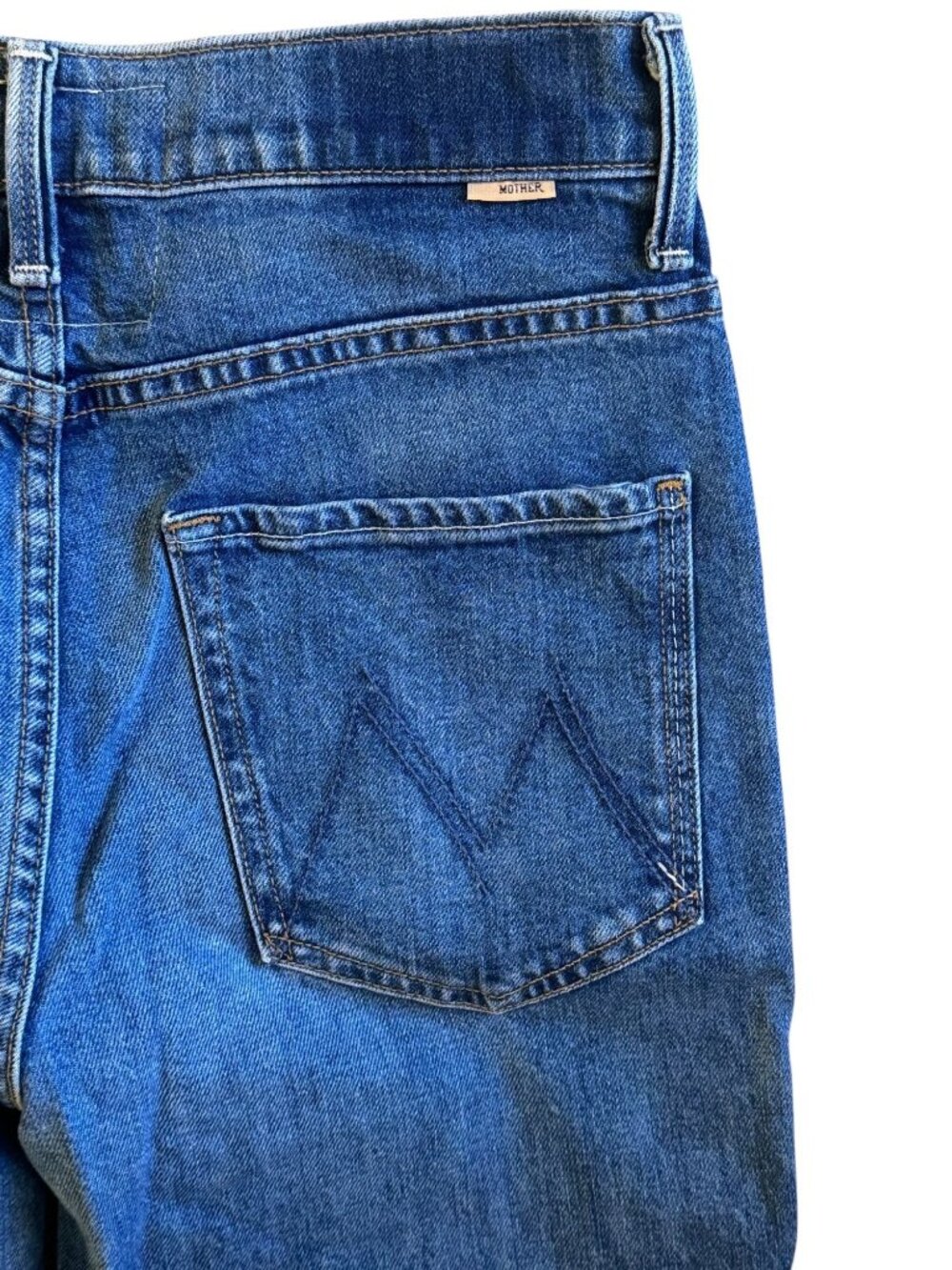 MOTHER The Scooter High Rise Ankle Bootcut Jeans It's A Small World Size 27 - Picture 11 of 16